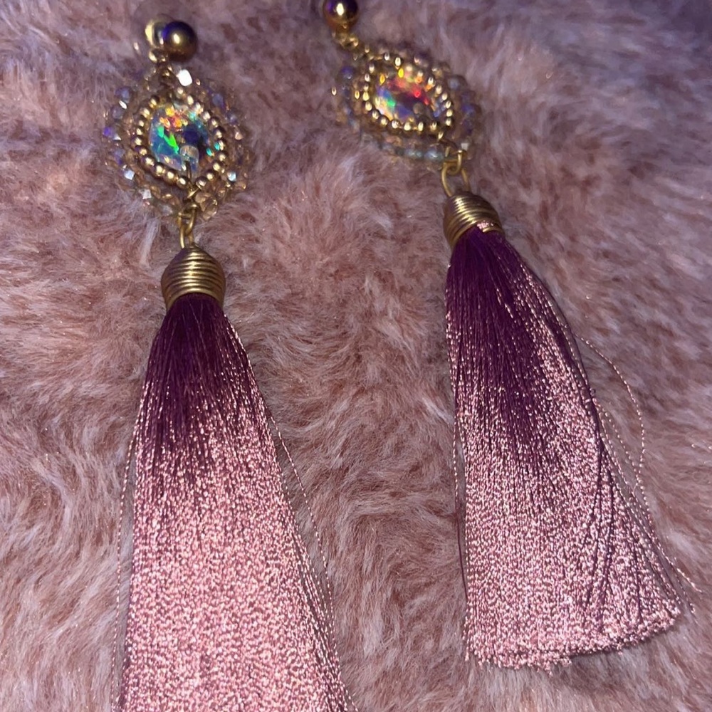 tassel drop beautiful earrings